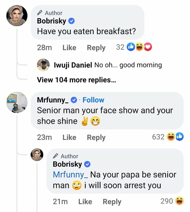 Bobrisky slams Mr Funny