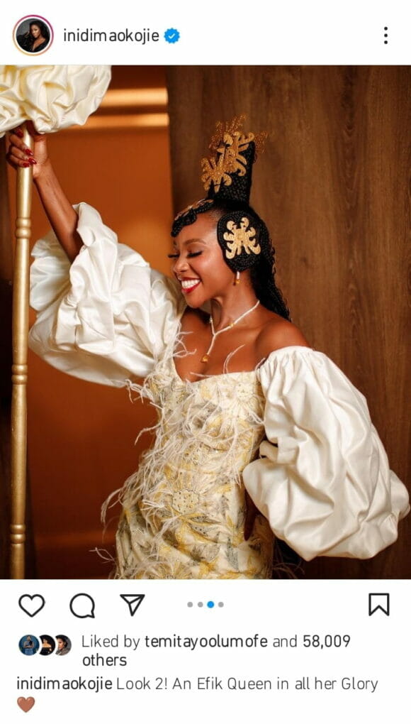 Inidima Okojie's Efik bridal dress