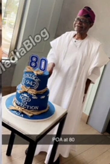 Toke Makinwa's father's 80th birthday