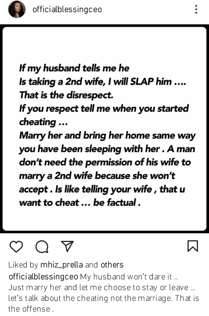 Blessing CEO lashes out at married men who cheat
