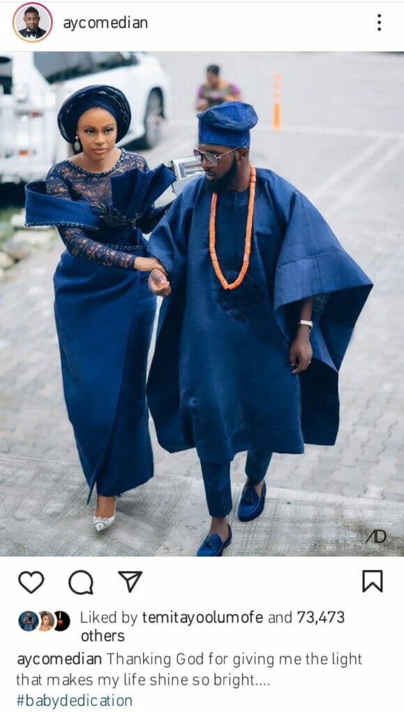 Ayo Makun gushes over wife Mabel
