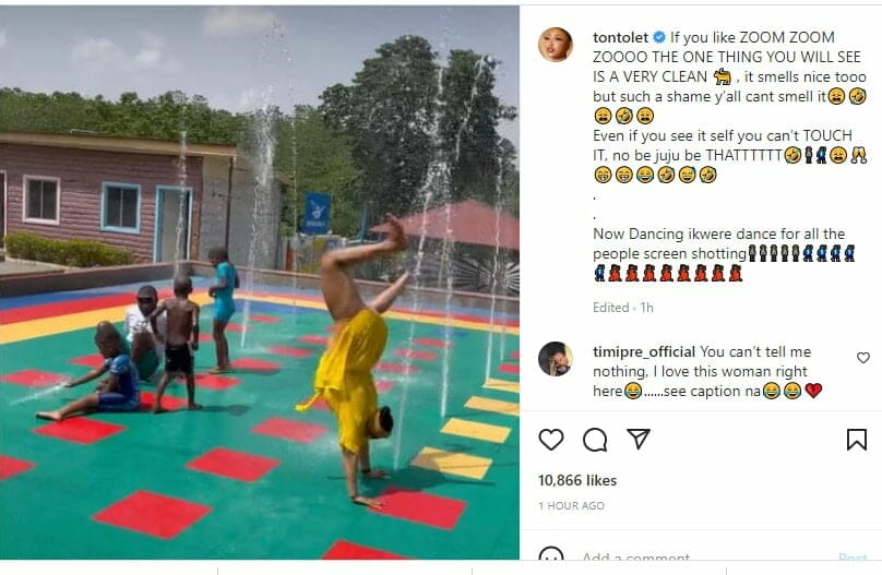Tonto Dikeh reacts after being ridiculed for showing off her panties at a park