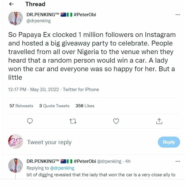 Papaya Ex accused of fake car giveaway