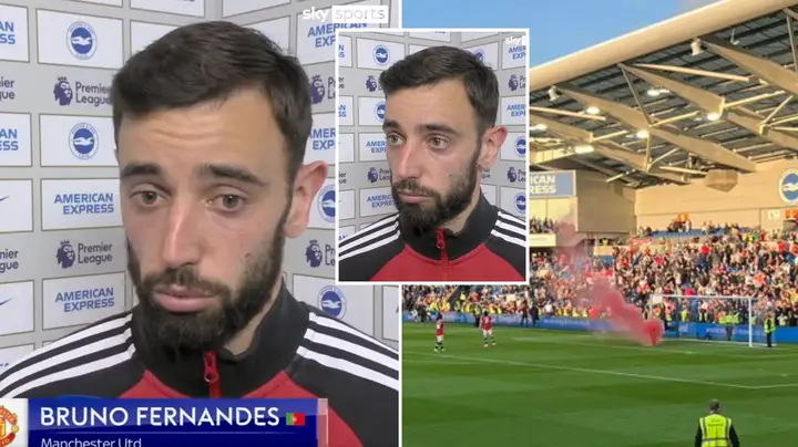 WATCH Bruno Fernandes' reaction to Man Utd fans 'you're not fit to wear the shirt' chant