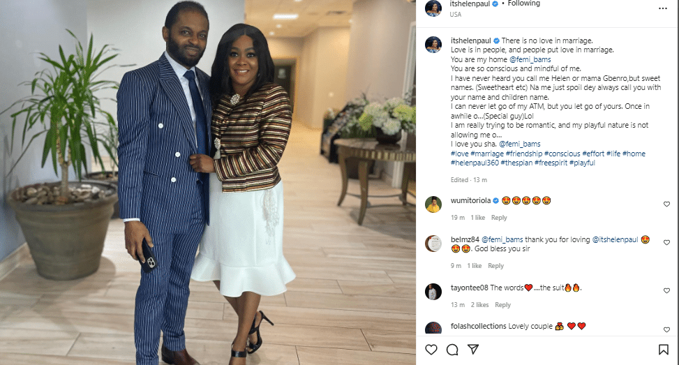 "There is no love in marriage...." Helen Paul says she can't give husband her ATM