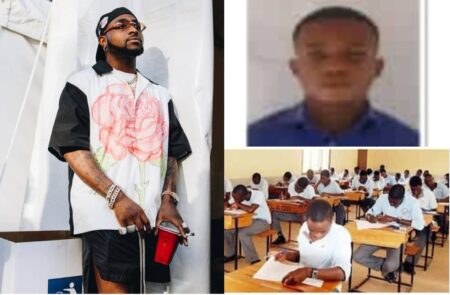 Davido receives accolades as he launches search for brilliant Ghanaian student who dropped out of school over lack of finances