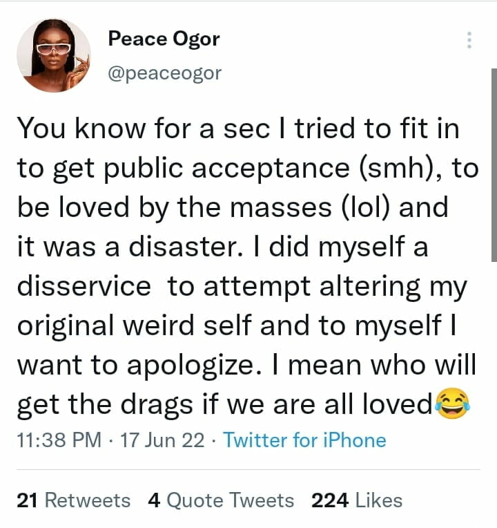 Peace Ogor spills on seeking public acceptance