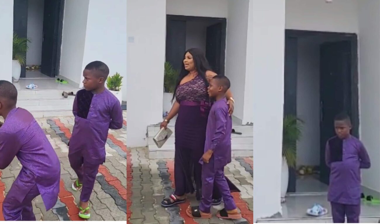 Laide Bakare receives knocks for hurting son's feelings during birthday surprise for other son