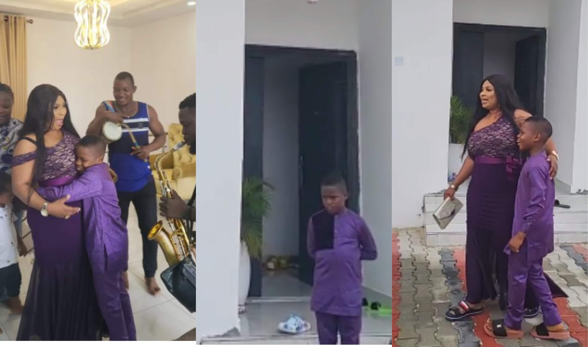 Laide Bakare receives knocks for hurting son's feelings during birthday surprise for other son
