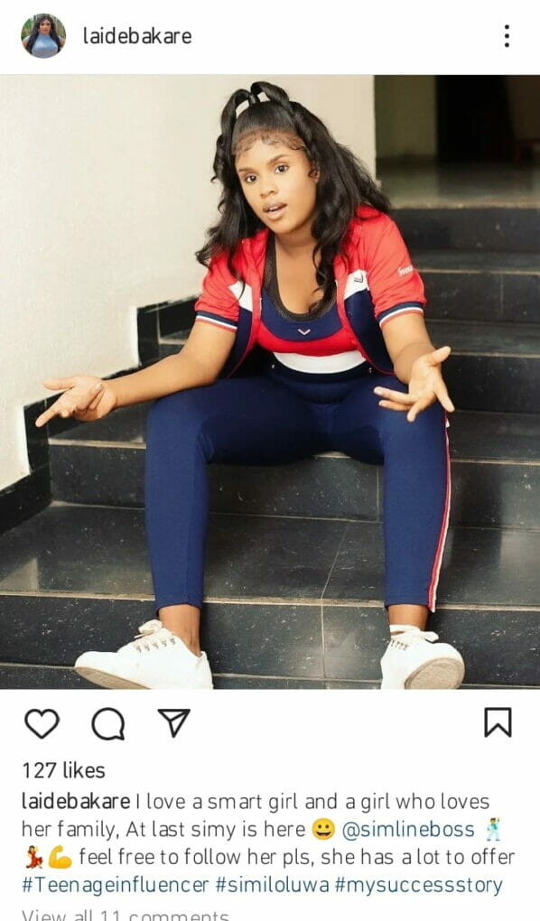 Laide Bakare reveals daughter's Instagram handle