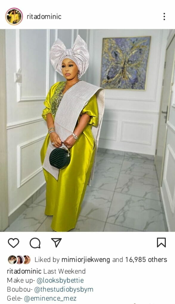 Rita Dominic steps out in style