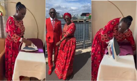 Video of Pastor Paul Enenche's wife, Becky ironing, sparks mixed reactions