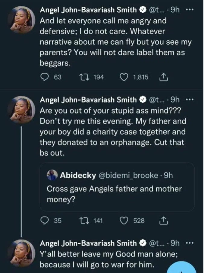 Angel Smith slams trolls