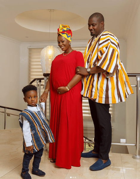 John Dumelo and wife confuse fans with different age announcements for their baby's birthday (photos)