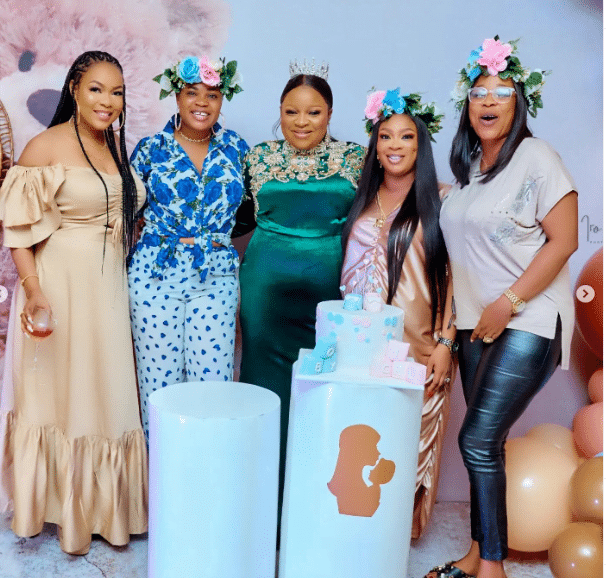 Regina Chukwu, Eniola Ajao, and others storm Bimbo Afolayan's baby shower (photos, video)