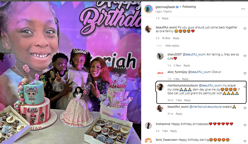 Osas Ighodaro, ex-husband reunite to celebrate daughter's sixth birthday (photos)