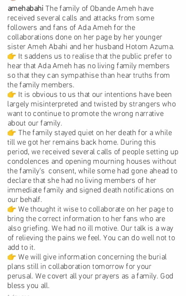 Empress Njamah clashes with Ada Ameh's family