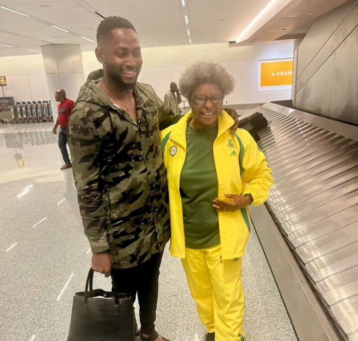 Miracle Igbokwe and his mum