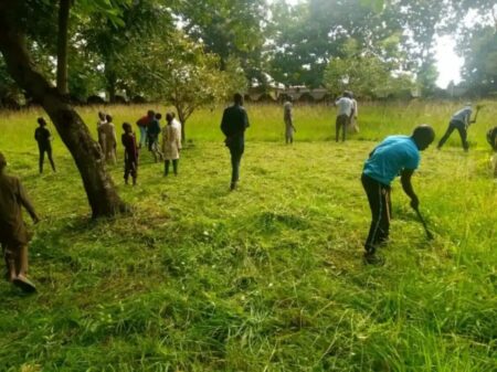 Kaduna mosque grass clearing