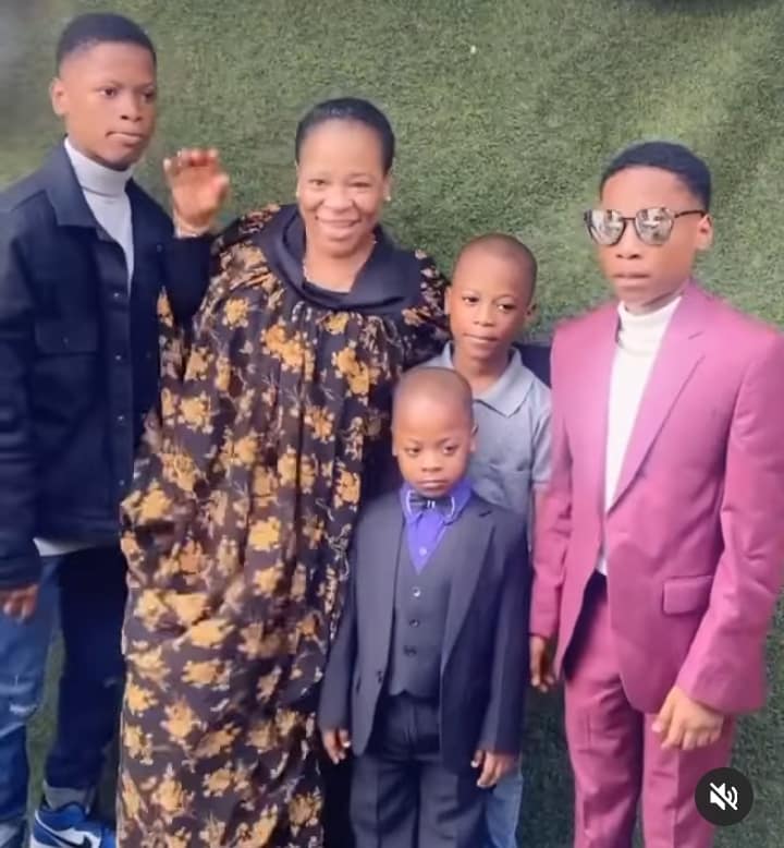 Desola Afod and her sons