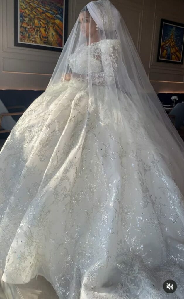 Mercy Aigbe's wedding dress