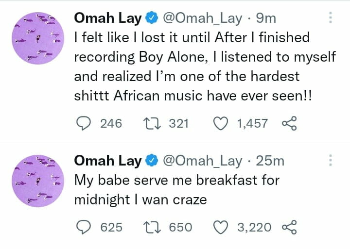 Omah Lay confession