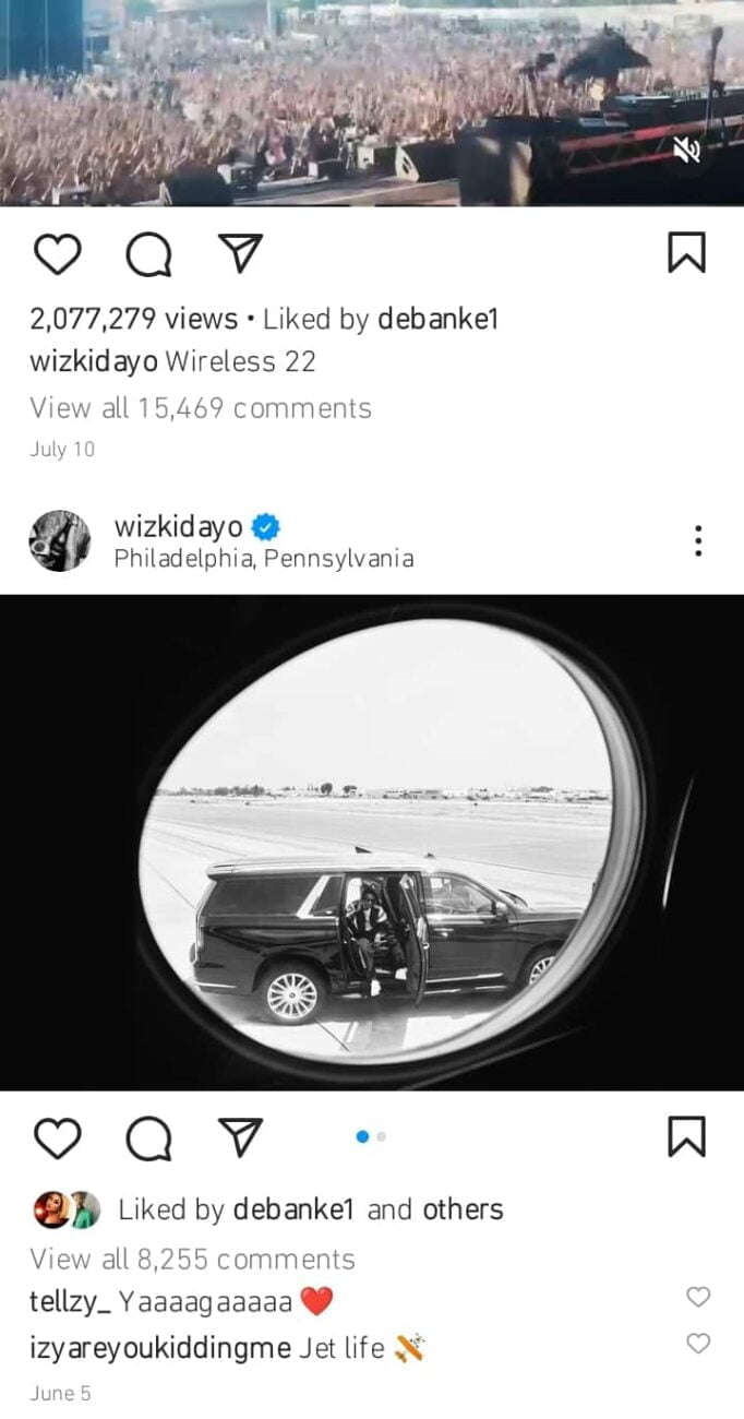 Wizkid deletes his Instagram posts
