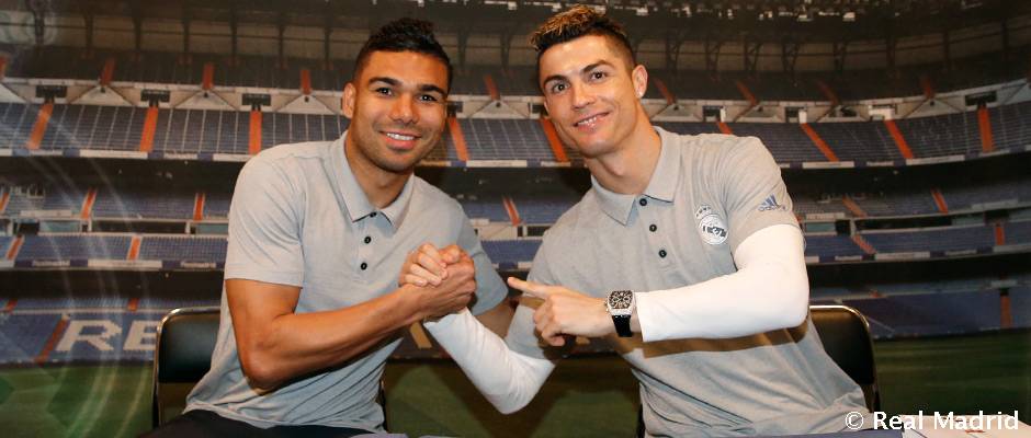 Casemiro and Cristiano Ronaldo
