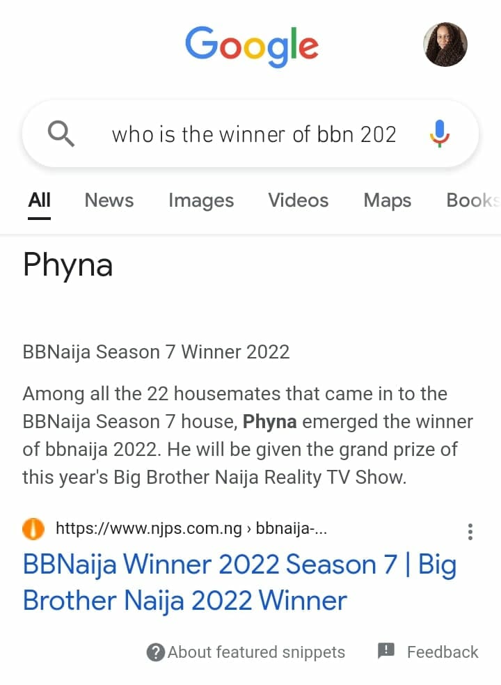 Google declares Phyna BBN winner