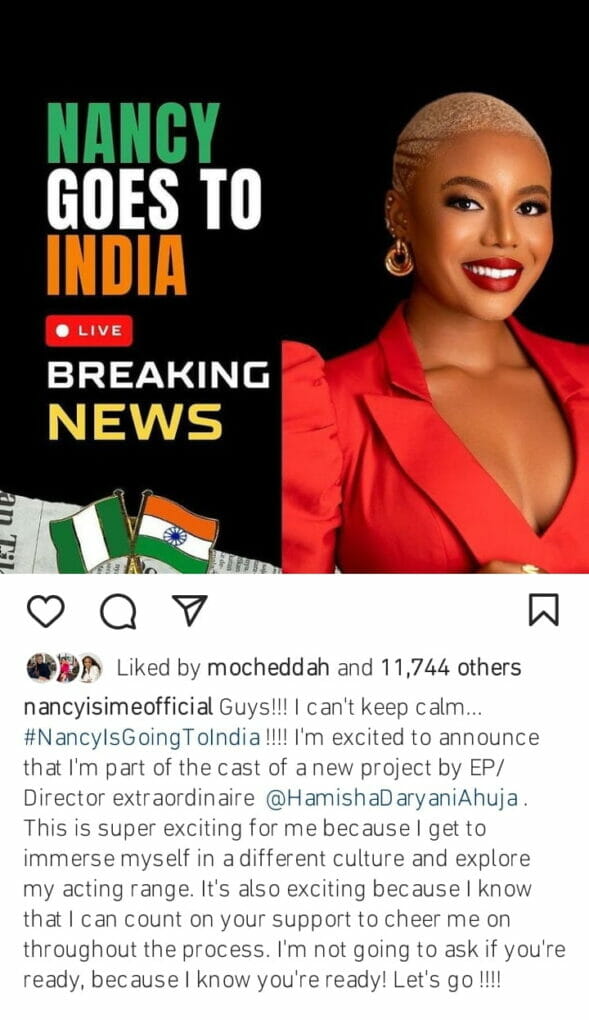 Nancy Isime goes to India