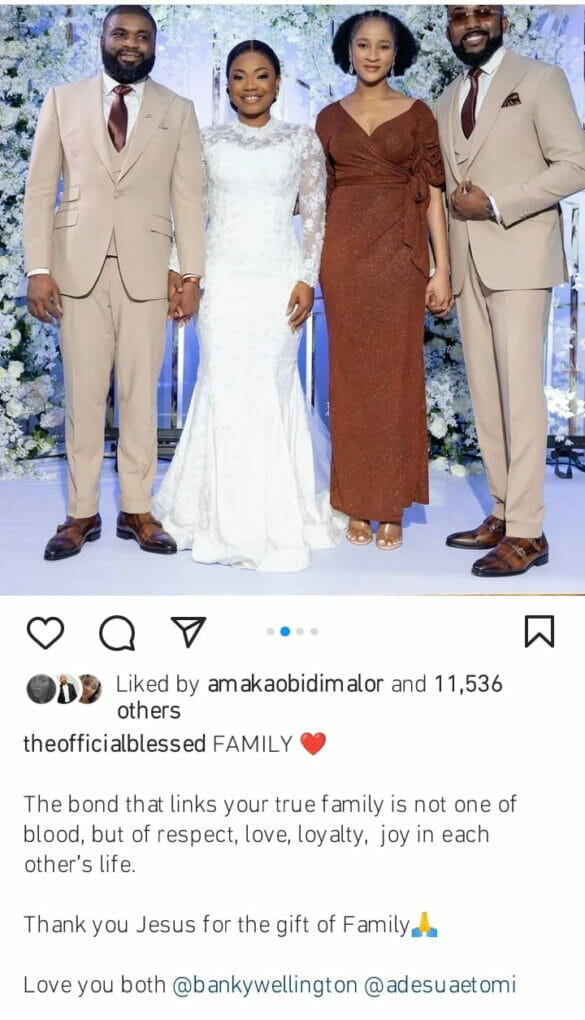 Pastor Blessed showers love on Banky W and Adesua Etomi