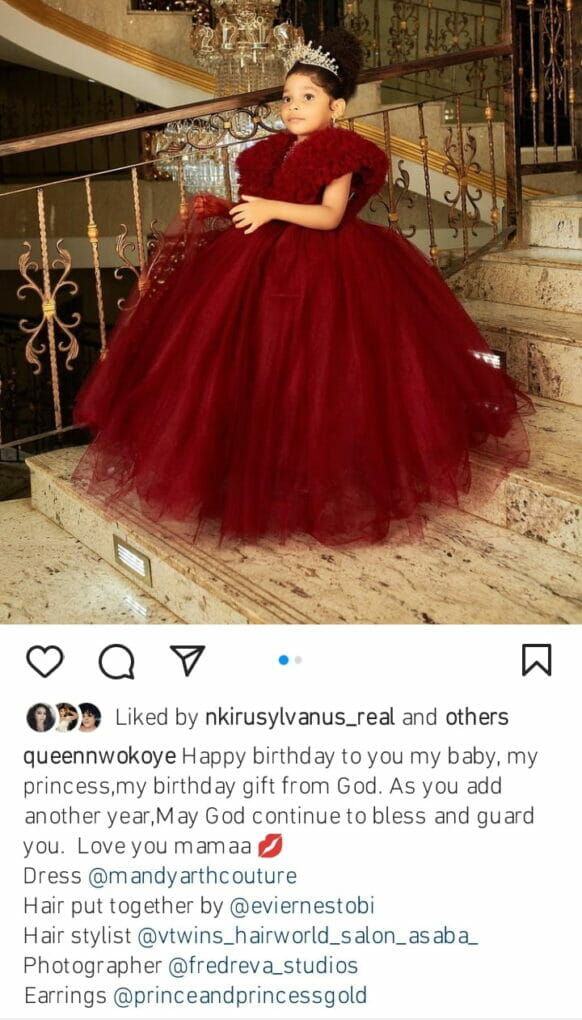 Queen Nwokoye celebrates daughter's birthday
