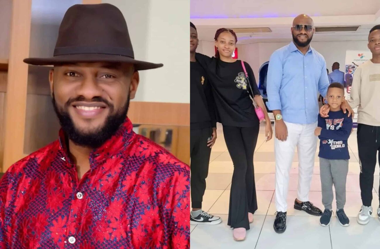Yul Edochie shows off his kids