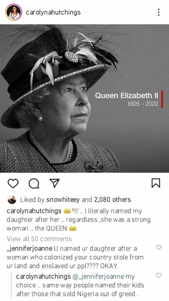 Caroline Danjuma mourns Queen Elizabeth