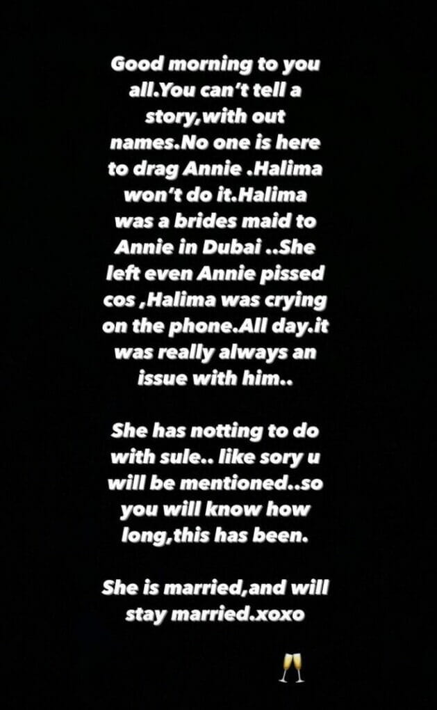 Halima Abubakar apologises to Annie Idibia