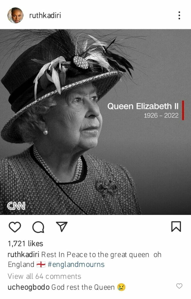 Celebrities mourn Queen Elizabeth