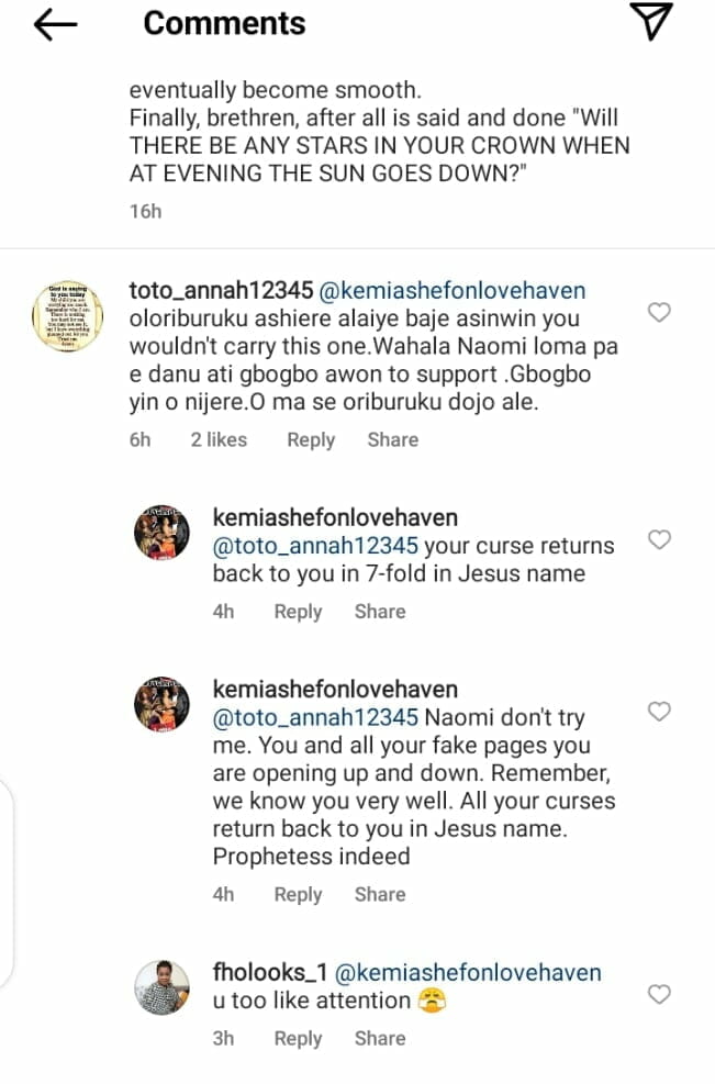 “We Know You Very Well” Blogger Kemi Ashefon Issues Warning To Queen Naomi For Allegedly Cursing Her