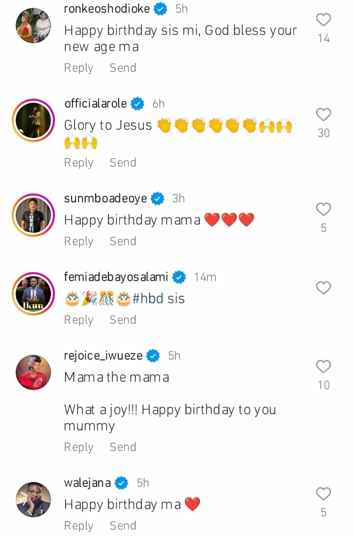 Celebrities celebrate Tope Alabi's birthday