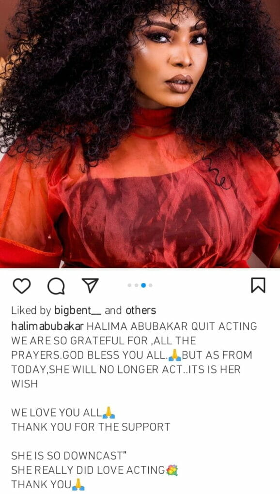 Halima Abubakar quits Nollywood