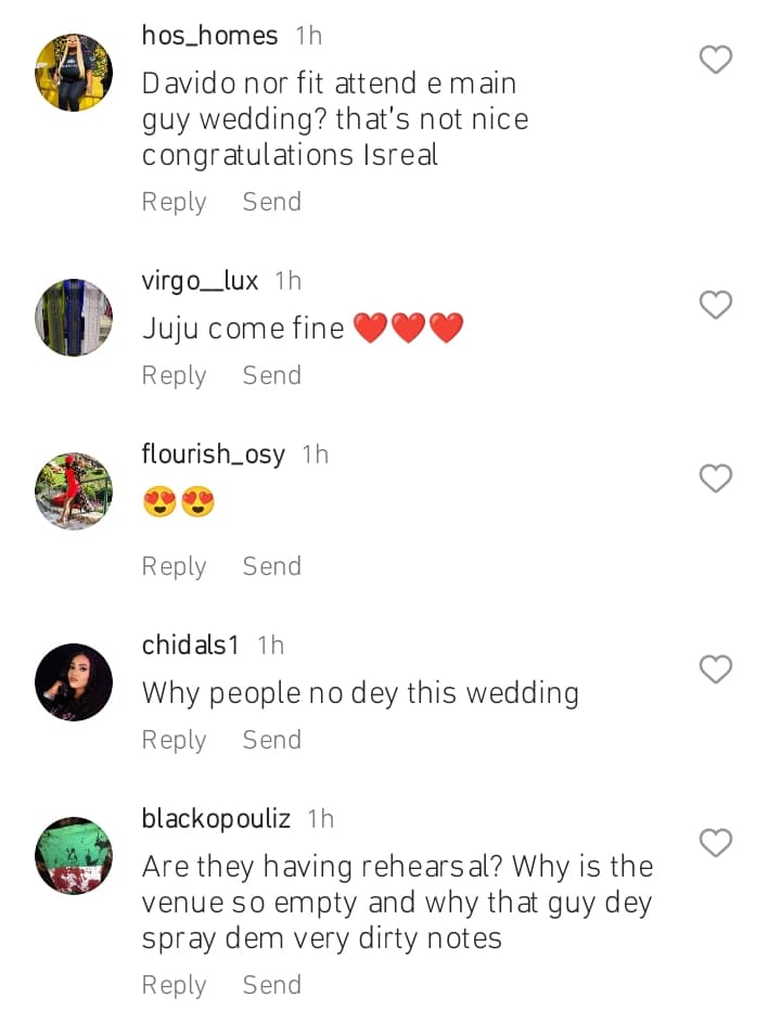 Reactions to the low-turnout at Isreal DMW's traditional marriage