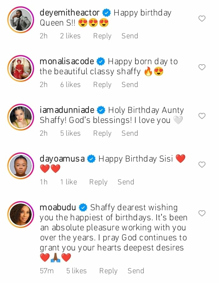 Celebrities celebrate Shaffy Bello