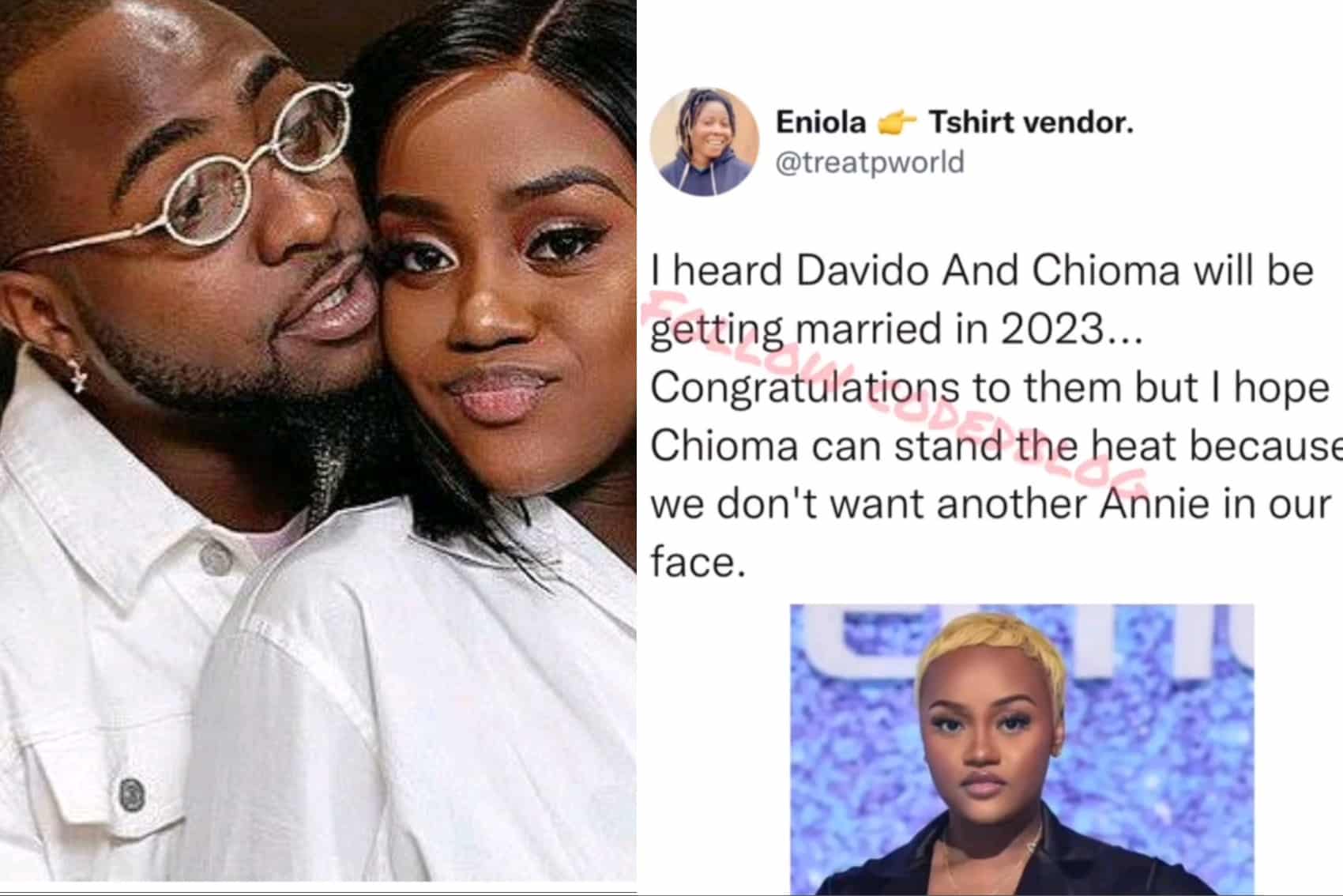 We don’t want another Annie in our face – Lady advises Chioma on her relationship with Davido