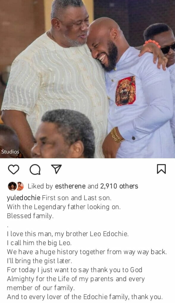 Yul Edochie celebrates brother Leo Edochie