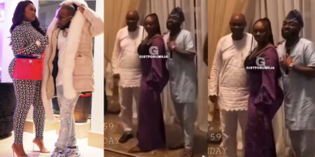 Chioma with Davido and his father