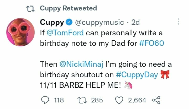 DJ Cuppy reveals birthday wish