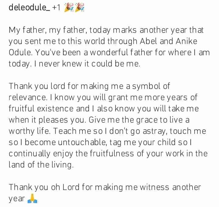 Dele Odule celebrates birthday