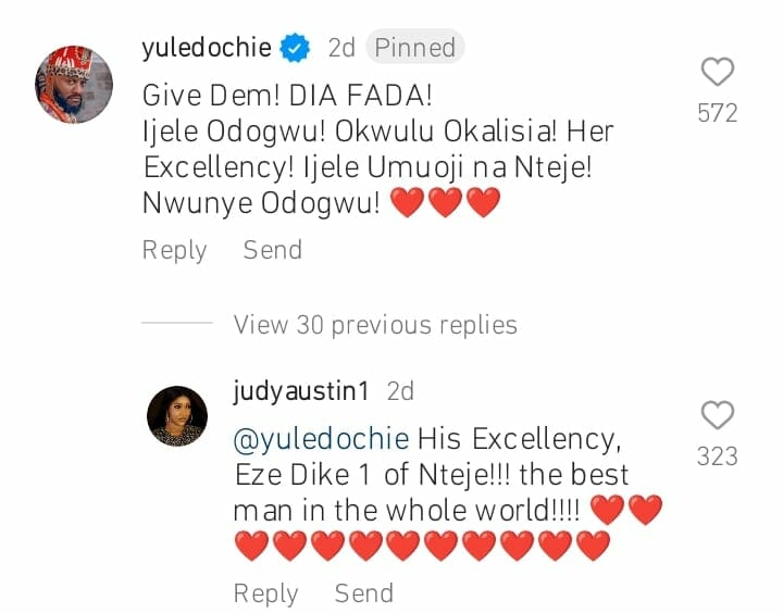Yul Edochie hails Judy Austin