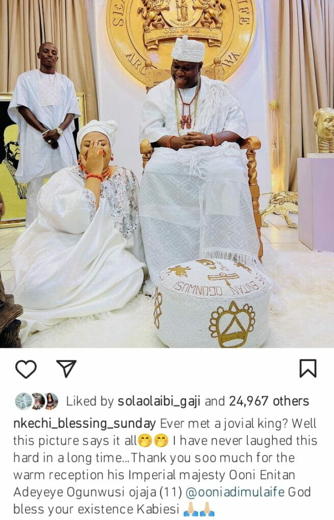 Nkechi Blessing and the Ooni