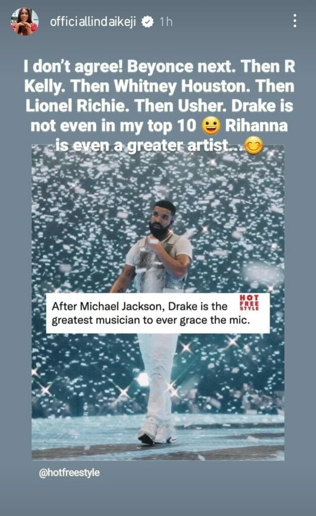 Linda Ikeji disses Drake