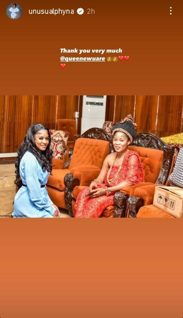 Phyna and the Queen of Benin